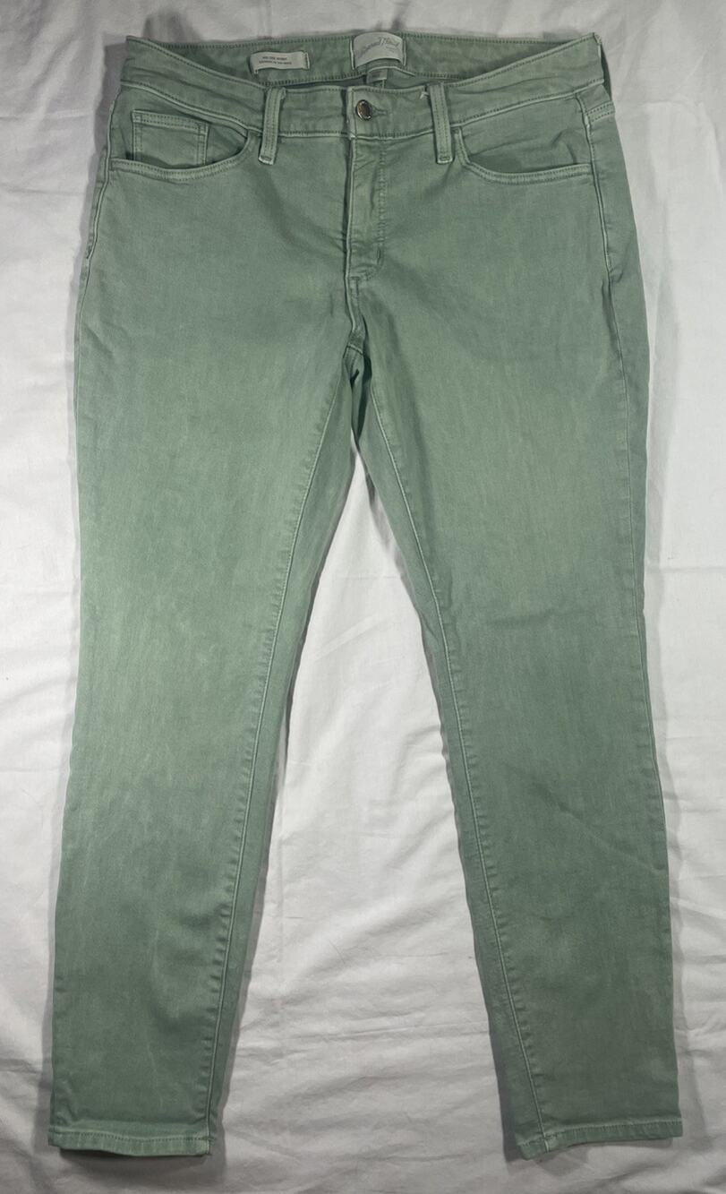 Universal Thread Mid Rise Skinny Jeans Green Women's Size 8/29